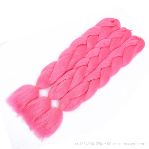 Neon Glowing Hair Florescent Light Braiding Hair Synthetic Jumbo Braids Shining Hair in the Darkness 24inch 100g